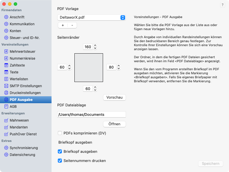 PDF Ausgabe